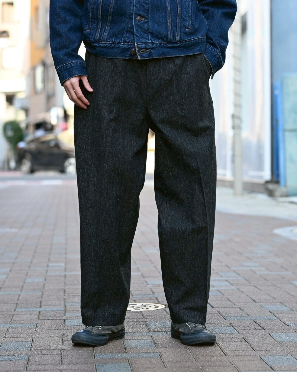 blurhms / Cotton Mix Nep Trousers  (BHS26S002BMX)
