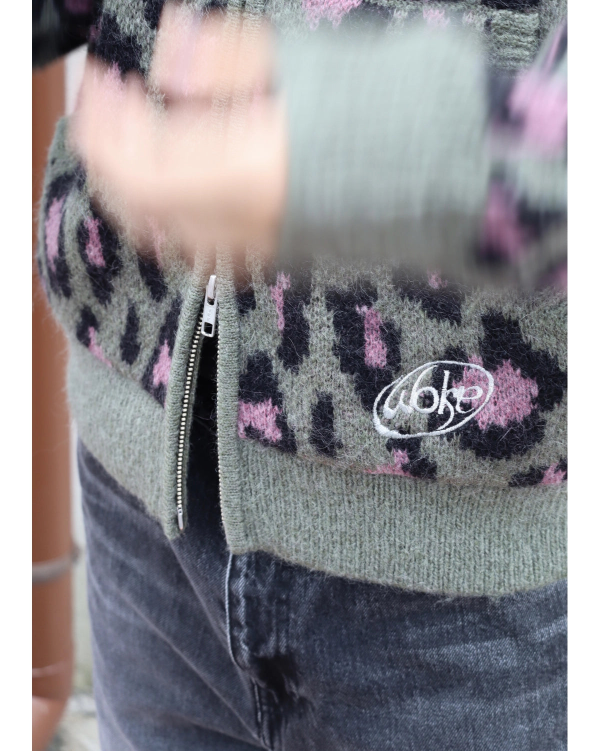 WOKE EDGE / Leoparad Mohair Zip Knit (2621-15913-0053004)