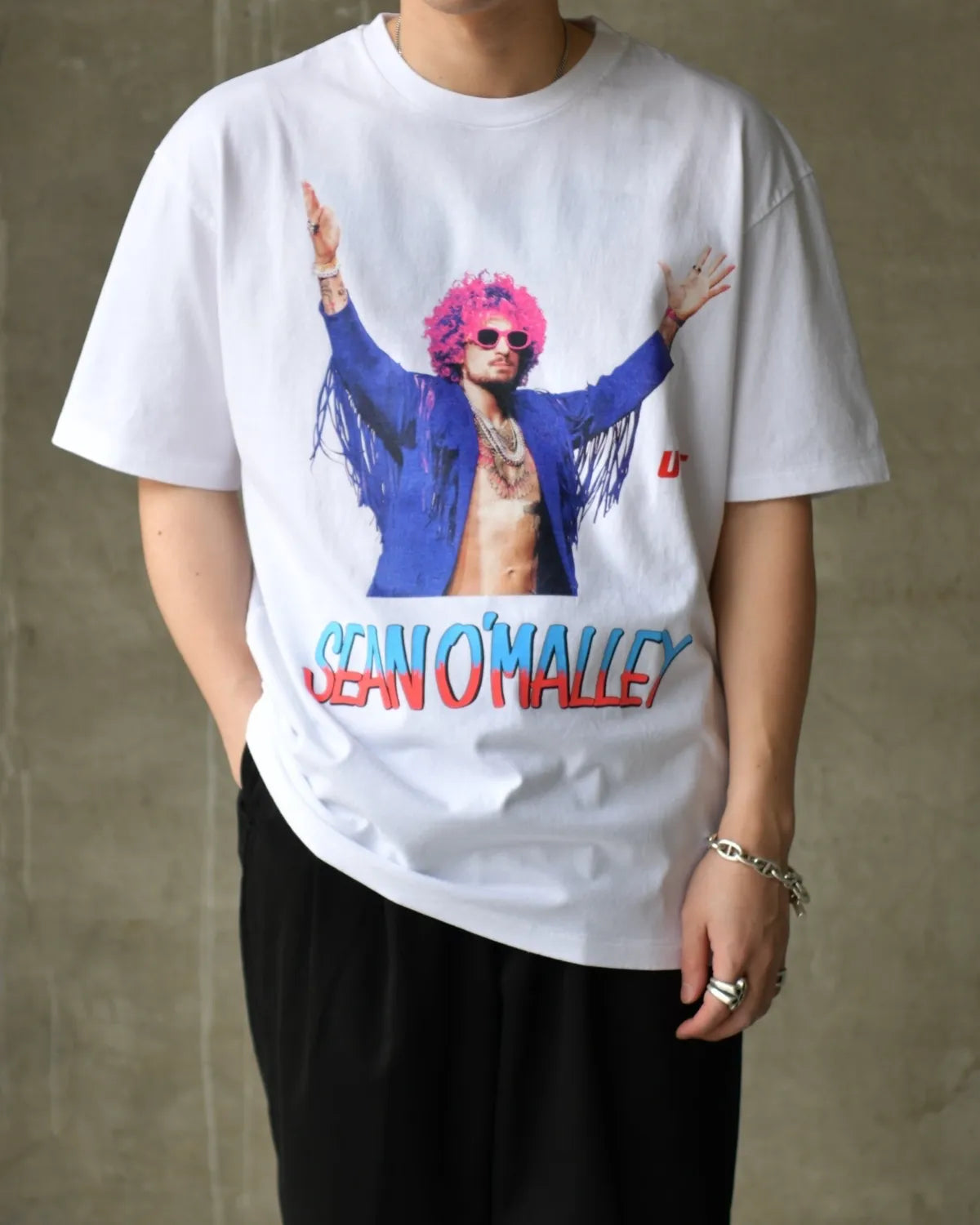 WACKO MARIA × UFC / WASHED HEAVY WEIGHT CREW NECK T-SHIRT -TYPE-4- (UFC-WM-WT04)