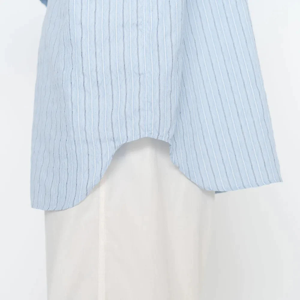 nanamica / Band Collar Dobby Stripe Shirt