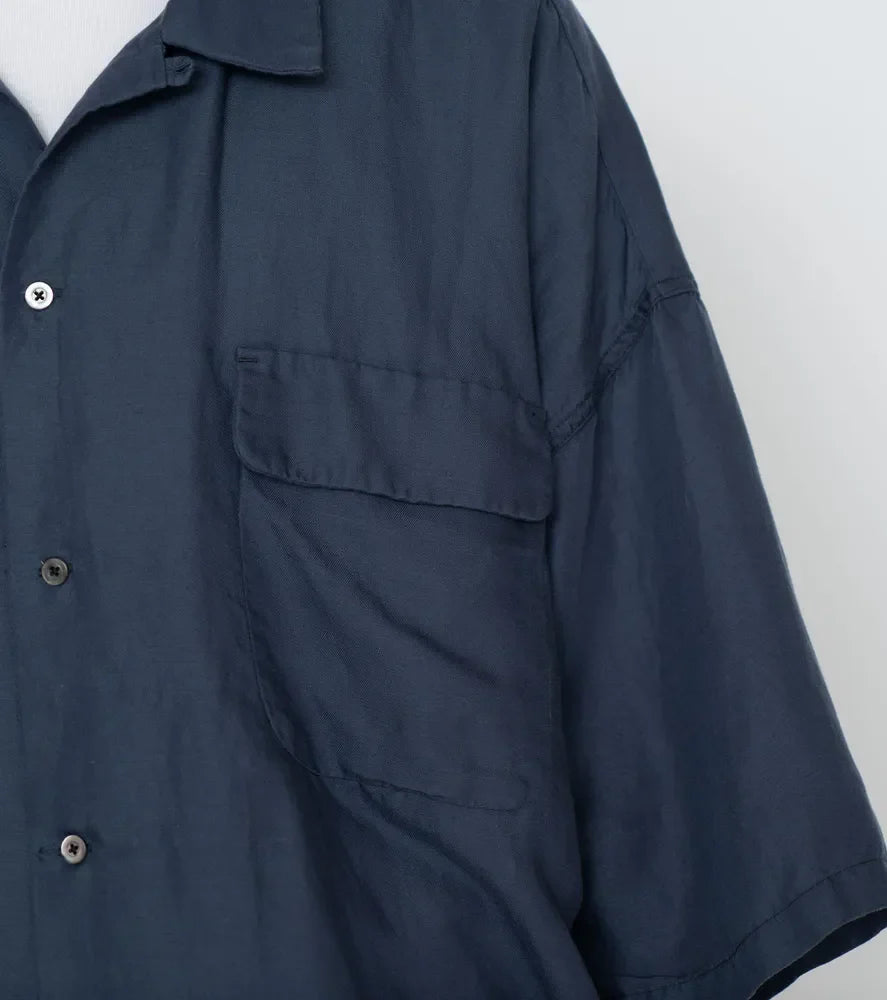 nanamica / Open Collar Cupra Hemp S/S Shirt (SUGS418)