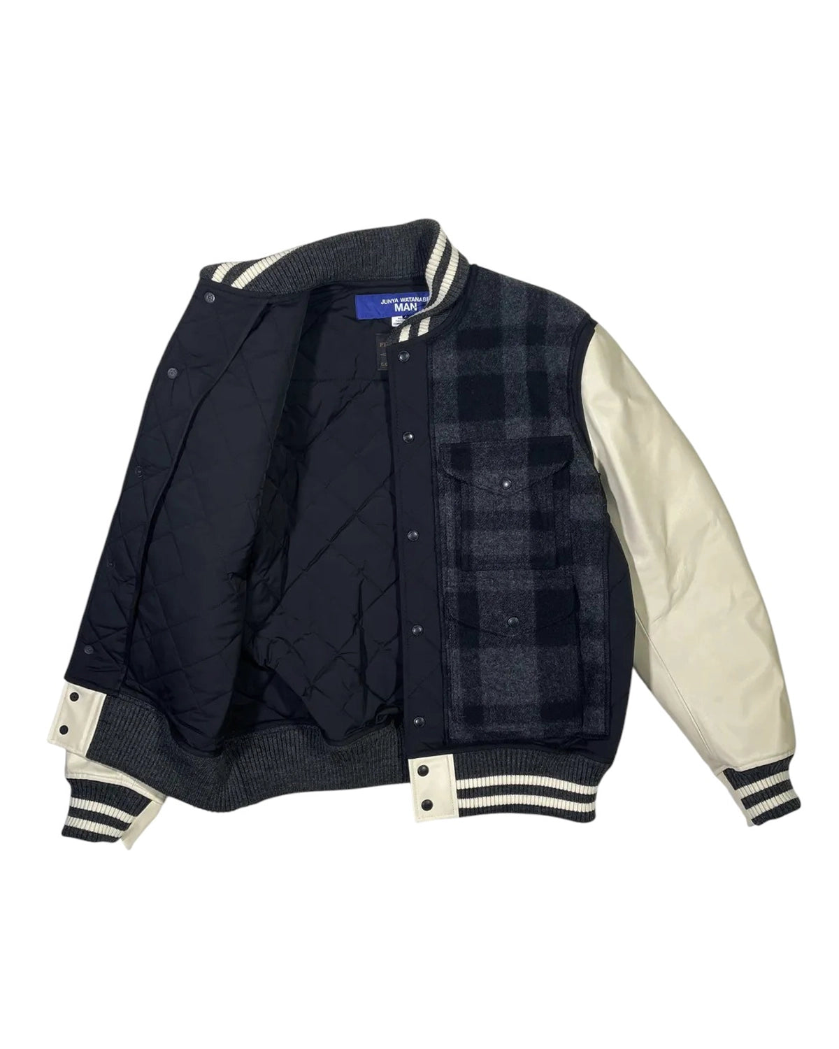 JUNYA WATANABE MAN x FILSON / マッキーノウール×エステルタフタキルティング×レザー FILSON Wネーム (WP-J030-051)