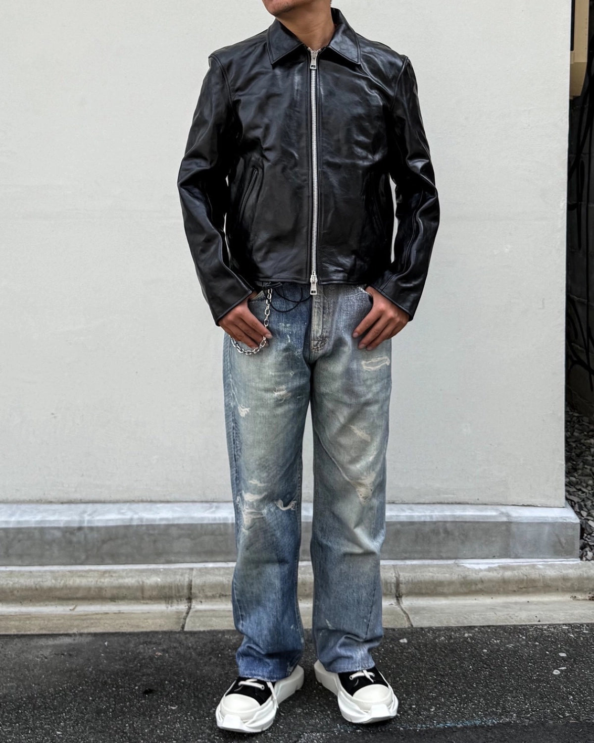 OUR LEGACY / MINI JACKET Top Dyed Black Leather (M4239MTD)