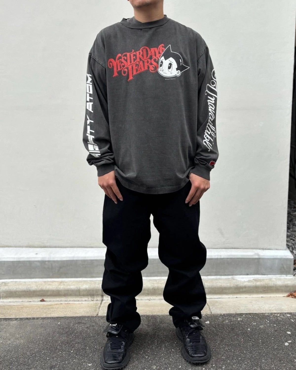Emotionaly Unavailable × 鉄腕アトム  / EU AB FACE LS TEE (EU-MK1-0000-C09)