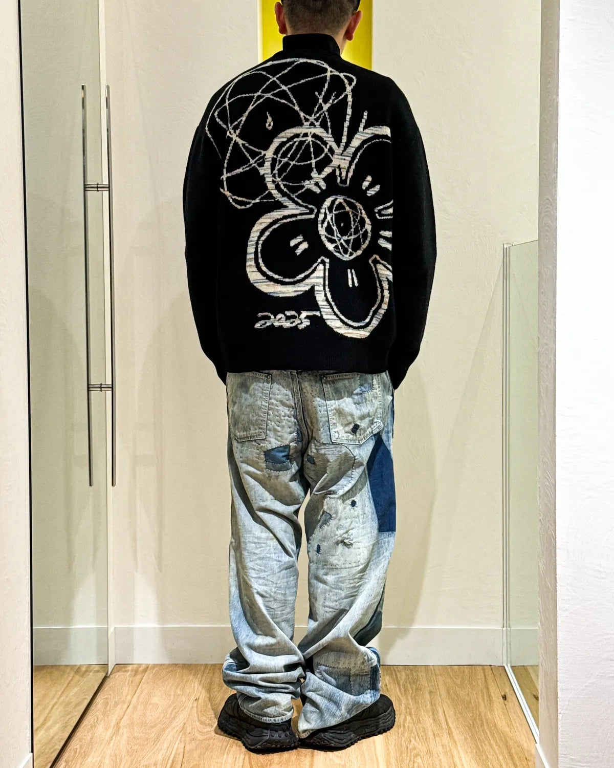 KENZO × Futura / 'Kenzo x Futura 2000' genderless cardigan in wool (FF68CA7513CJ)