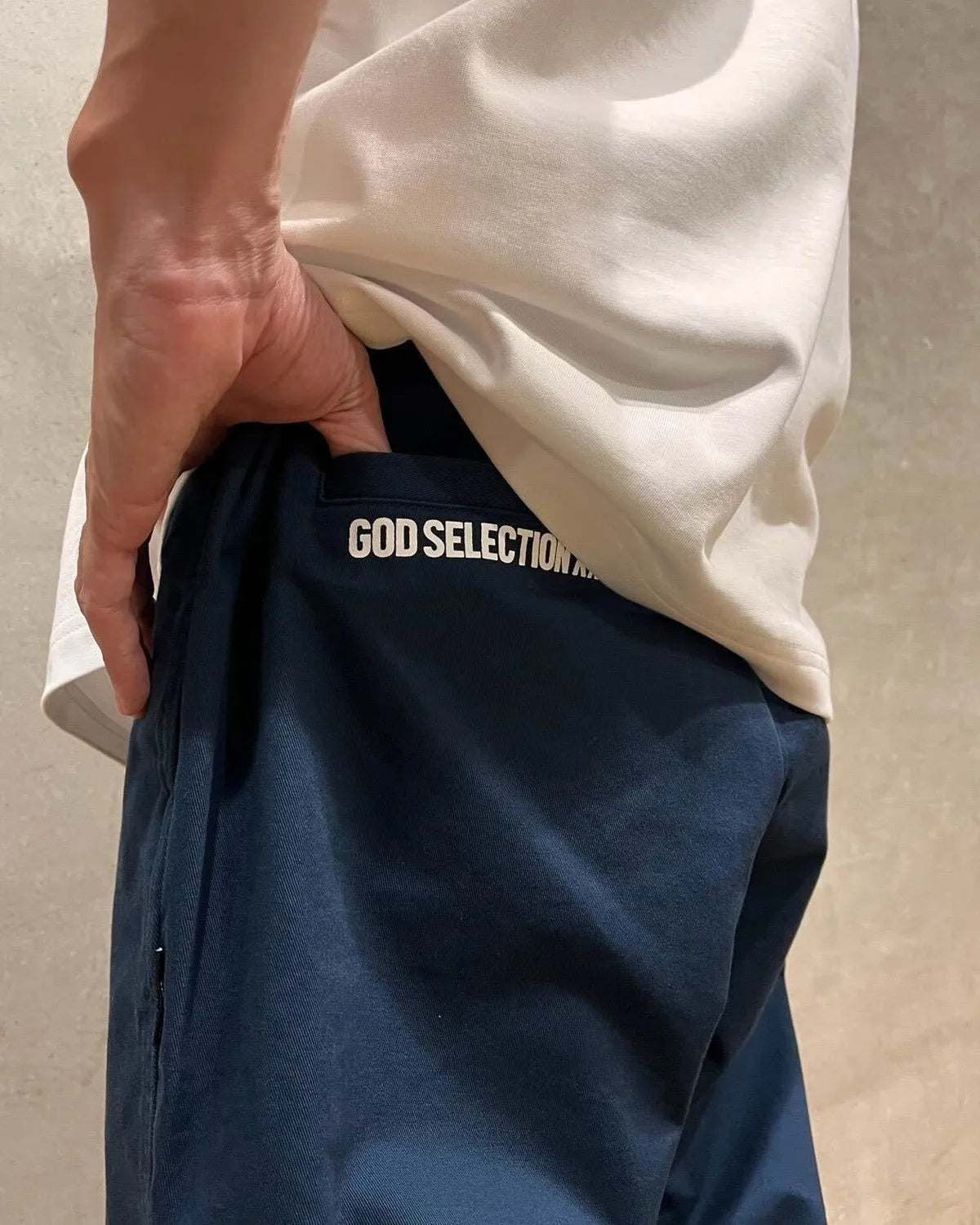 GOD SELECTION XXX / Back logo Cotton Easy Pants (GX-S26-PT-02)