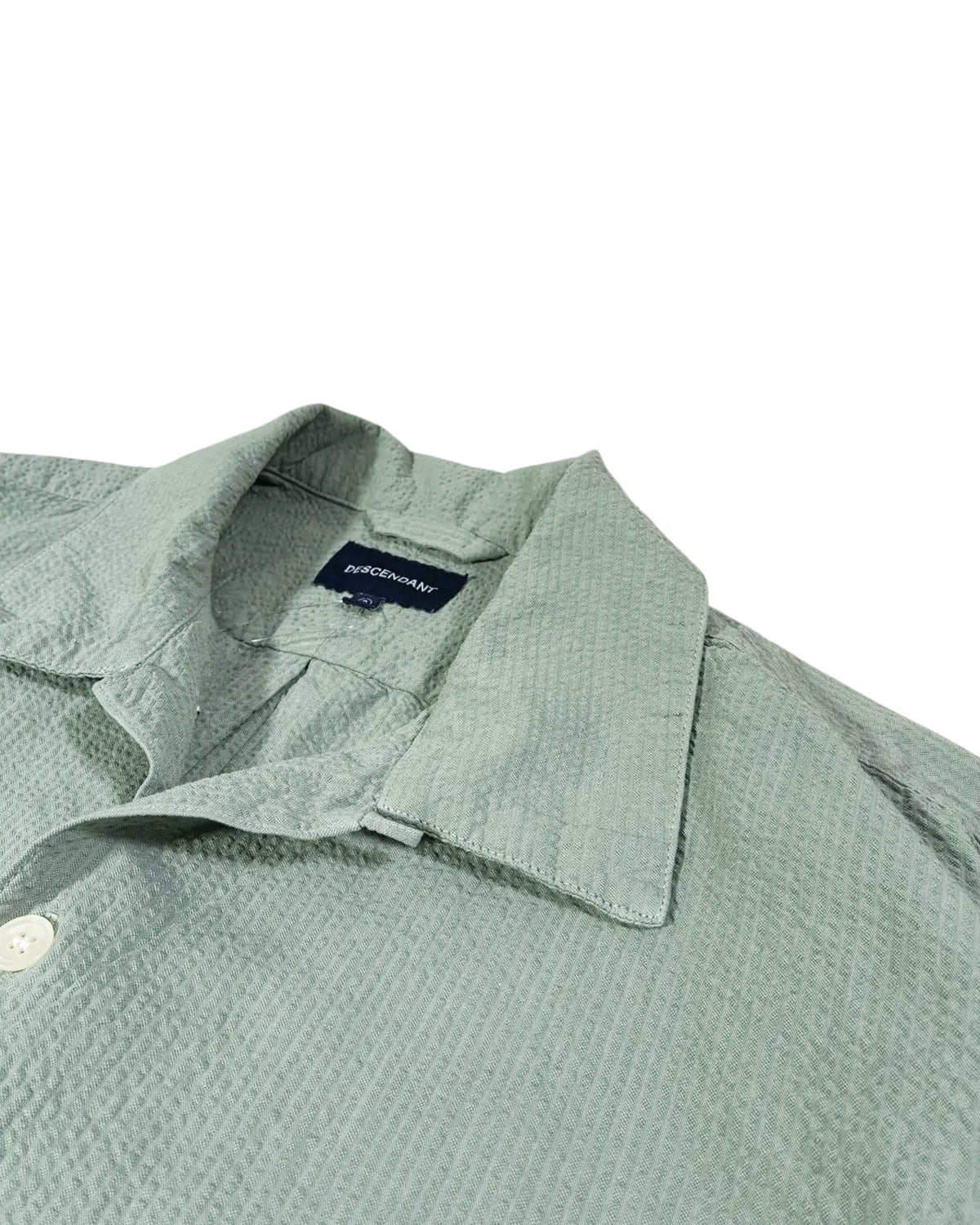 DESCENDANT / S WIND OPEN COLLAR SEERSUCKER SS SHIRT (261WVDS-SHM05)