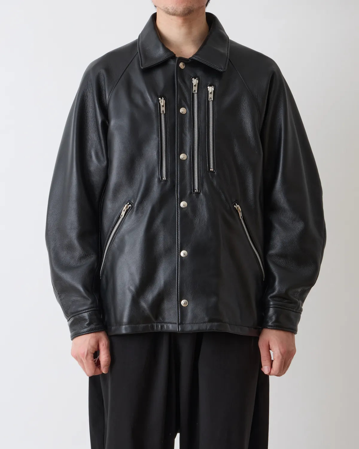 White Mountaineering × Schott  / WM × Schott LEATHER COACH JACKET (WM2573214)
