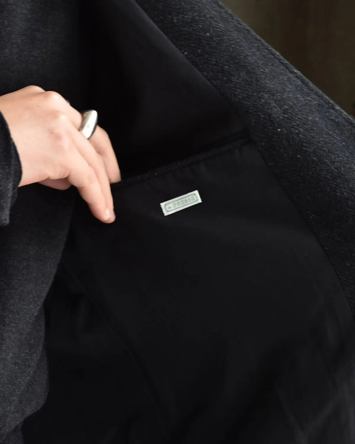 A.PRESSE / Silk Cashmere Tweed Collarless Jacket (25AAP-01-20)
