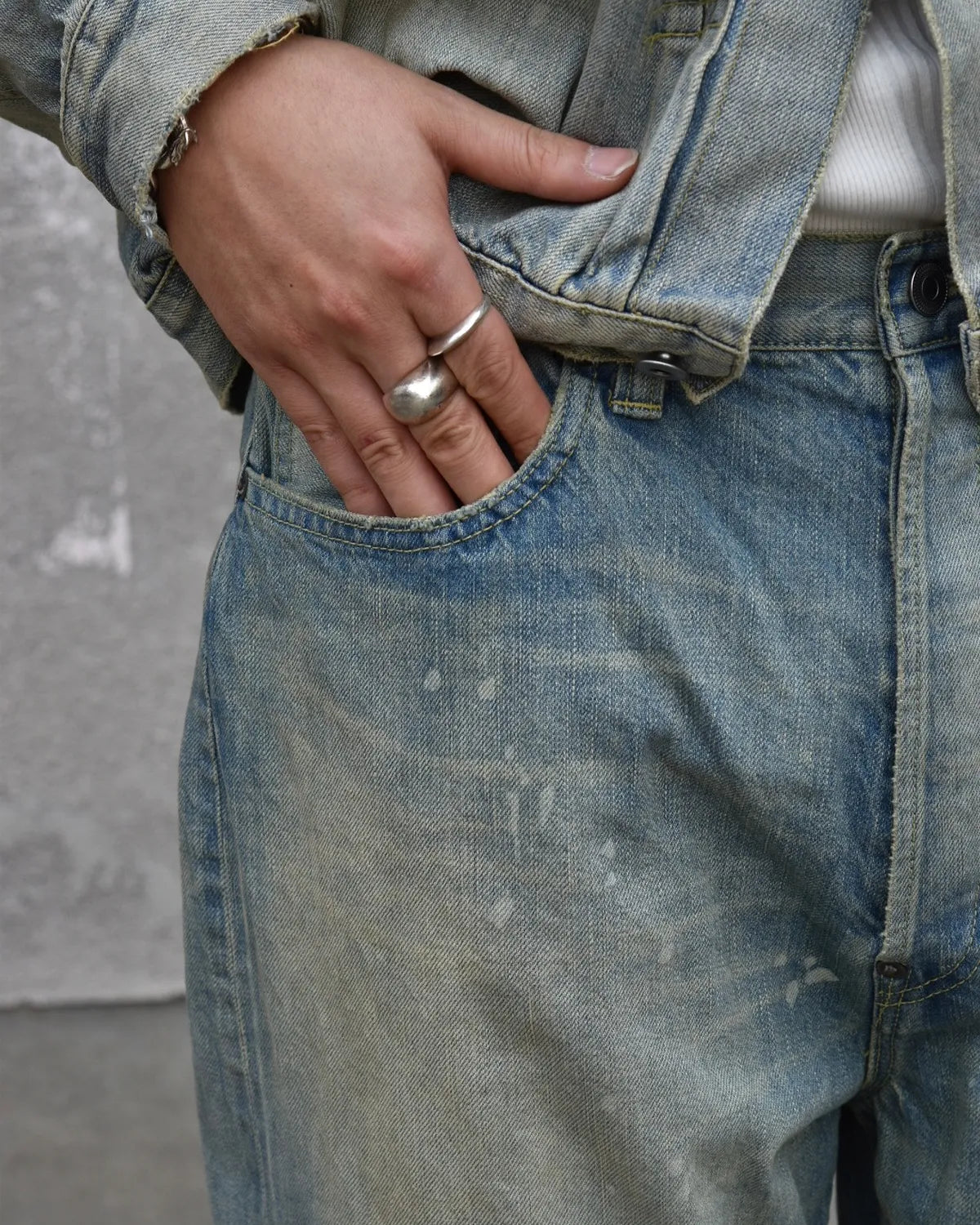 A.PRESSE / No.37 Washed Wide Denim Pants (25AAP-04-40)
