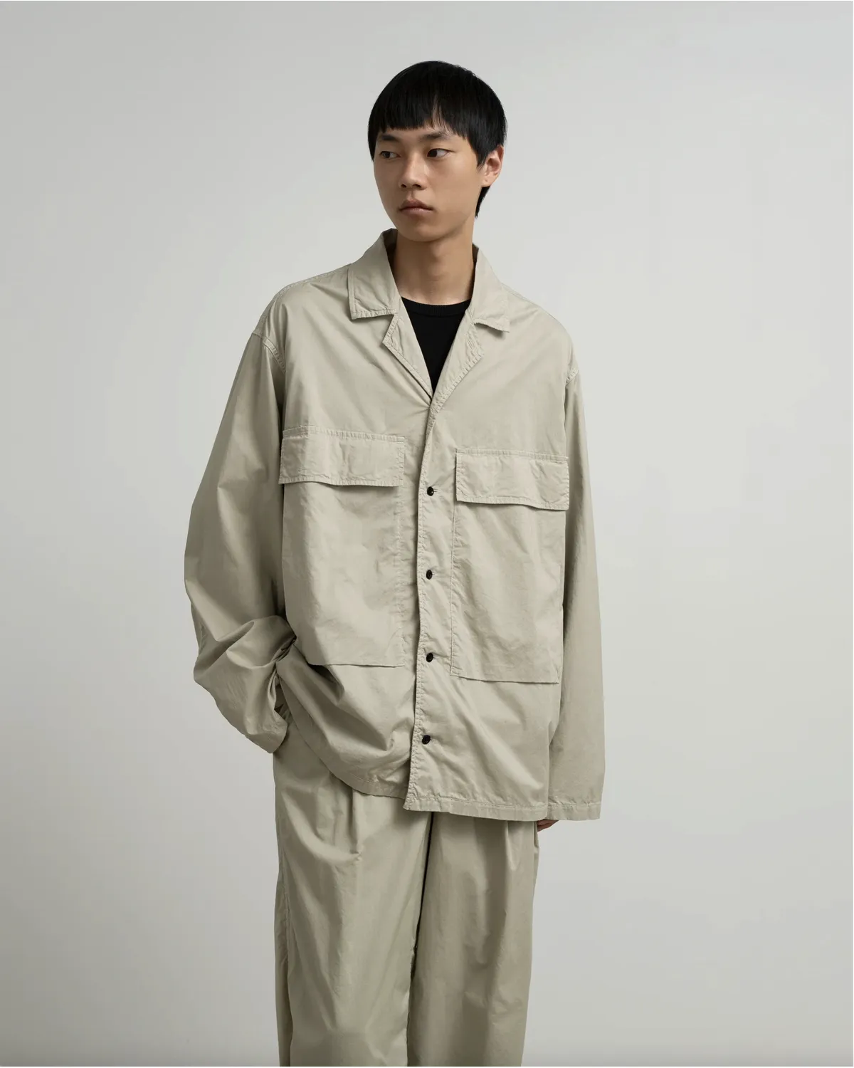 Graphpaper / Garment Dyed Typewriter Fatigue Shirt (GM263-50120C)