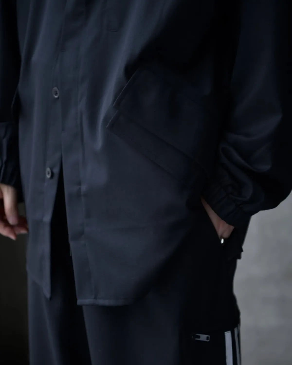 Y-3 / M REFINWOOL HOOD TOP 3STRP (JX7276-APPA25)