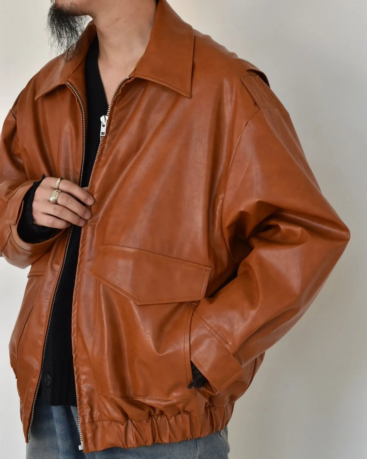 MM6 / フェイクレザージャケット (SH0AM0065M35465)