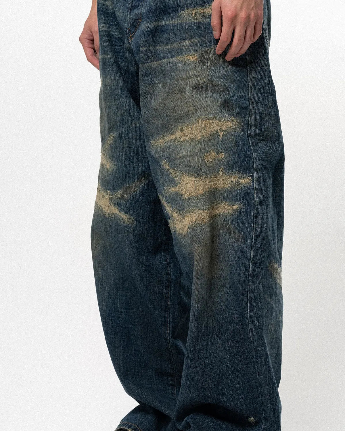 KAMIYA / BORO Super Baggy Denim Pants (G16PT043)