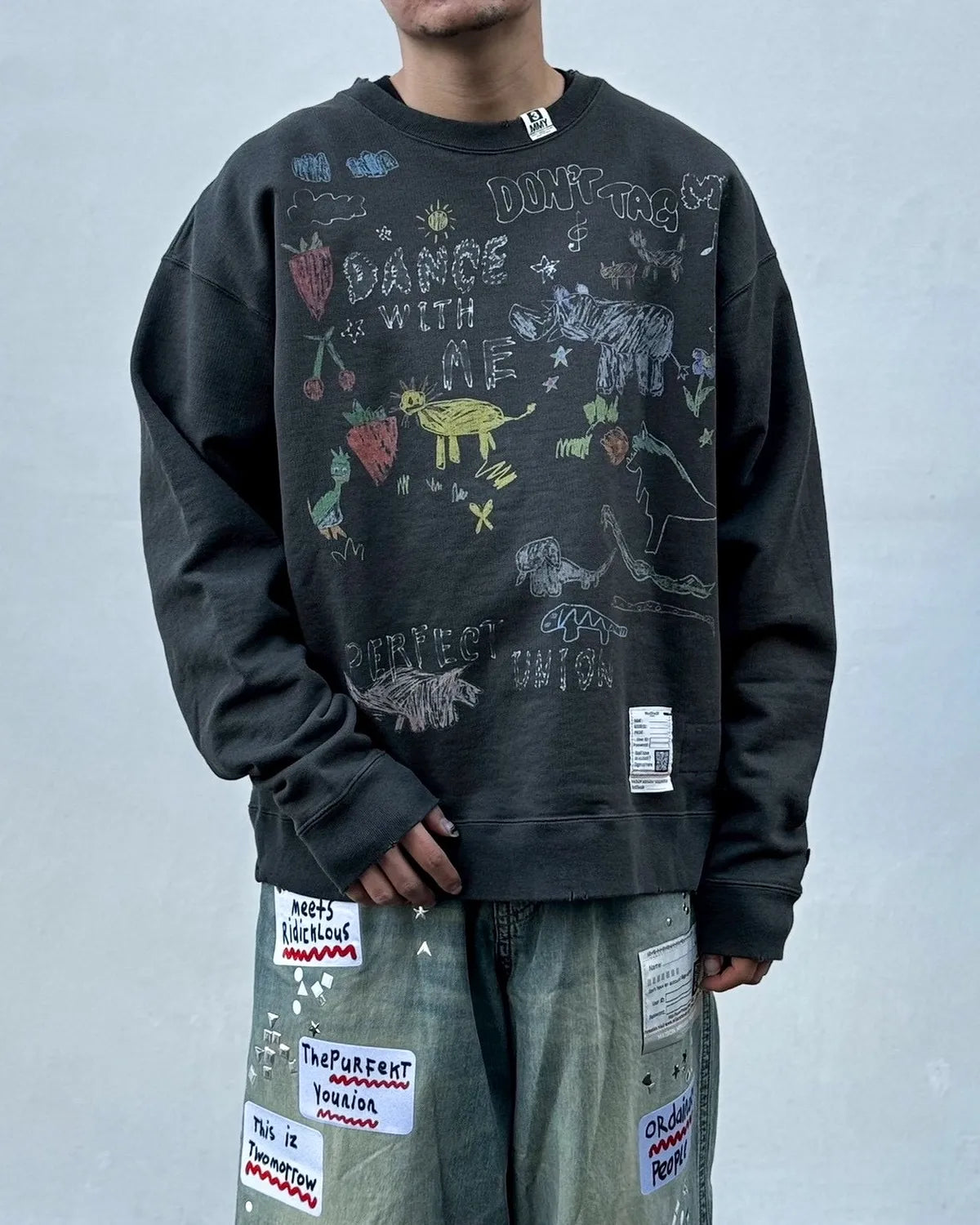 Maison MIHARA YASUHIRO / Kids Doodle Printed Sweatshirt (J16PO772)