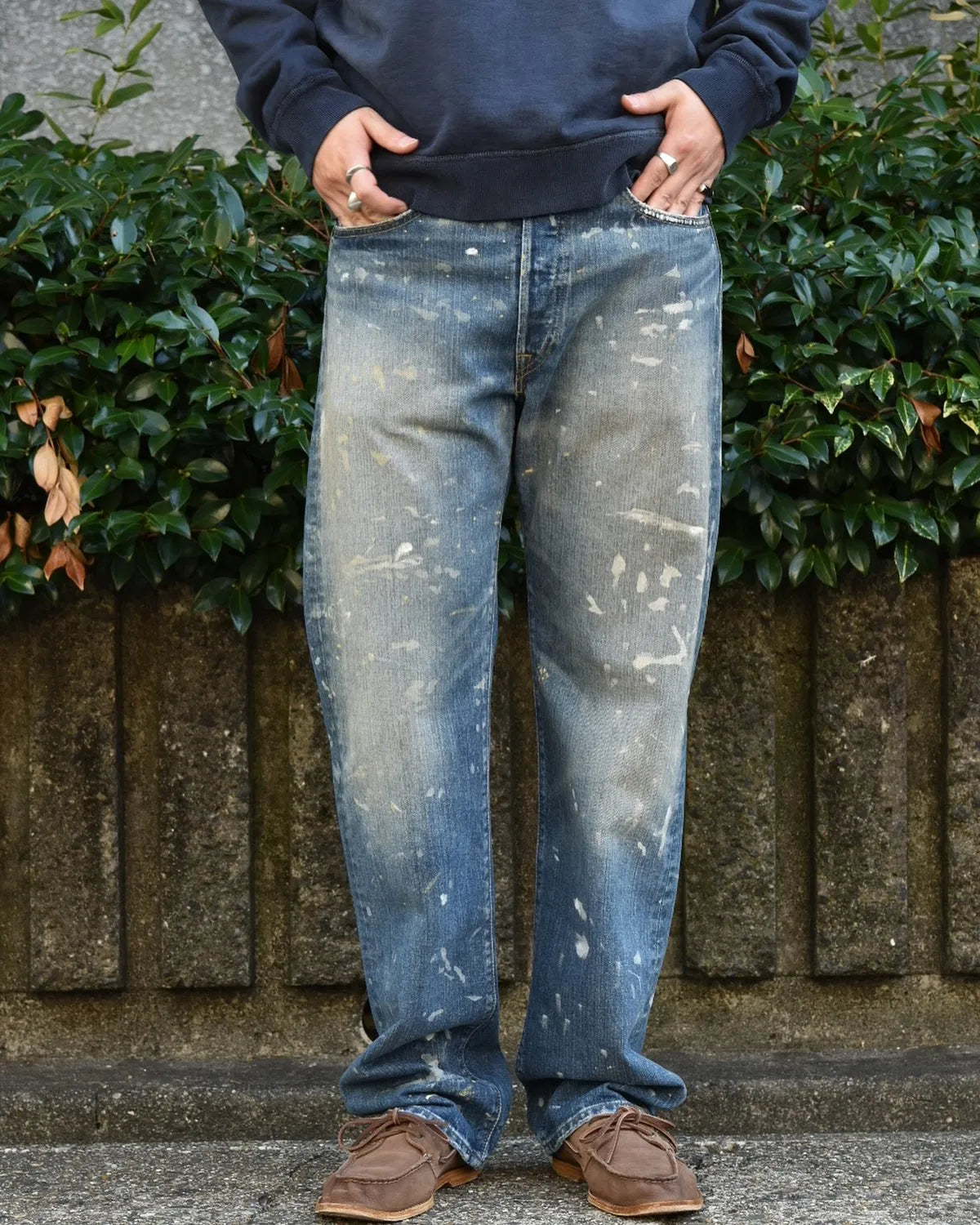 RRL / ストレート フィット Fenimore ディストレスト ジーンズ (MNRRDNM10920134)