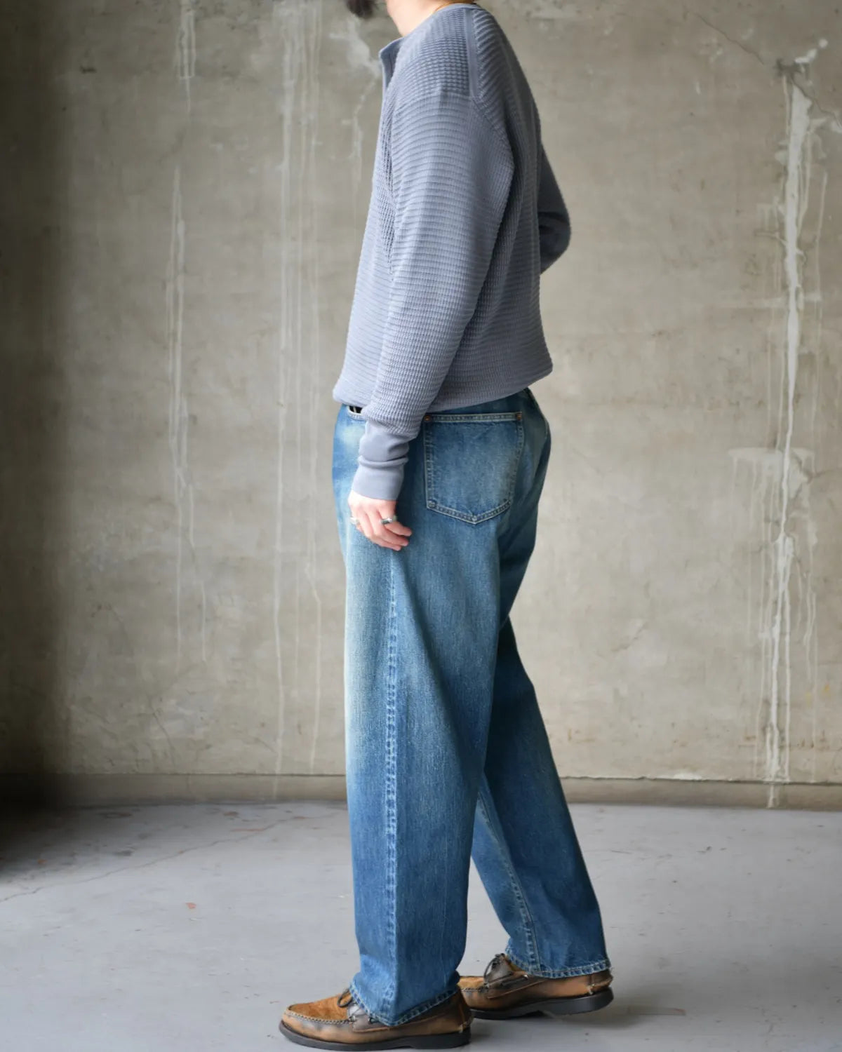A.PRESSE / No.22 Washed Wide Denim Pants (AP-4003)
