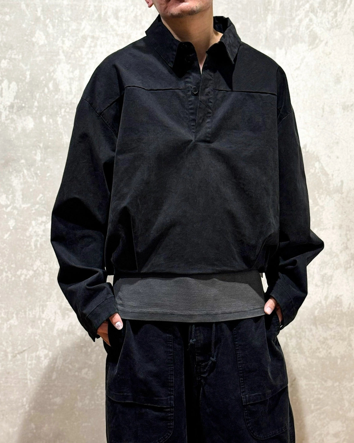 entire studios / ANA OVERSHIRT (ESU-S25-2001-BL)