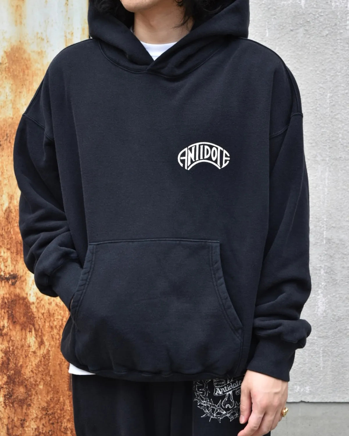 ANTIDOTE BUYERS CLUB / Fade Wash Sweat Parka -Holy & Angels- (ABCAW25CT13)