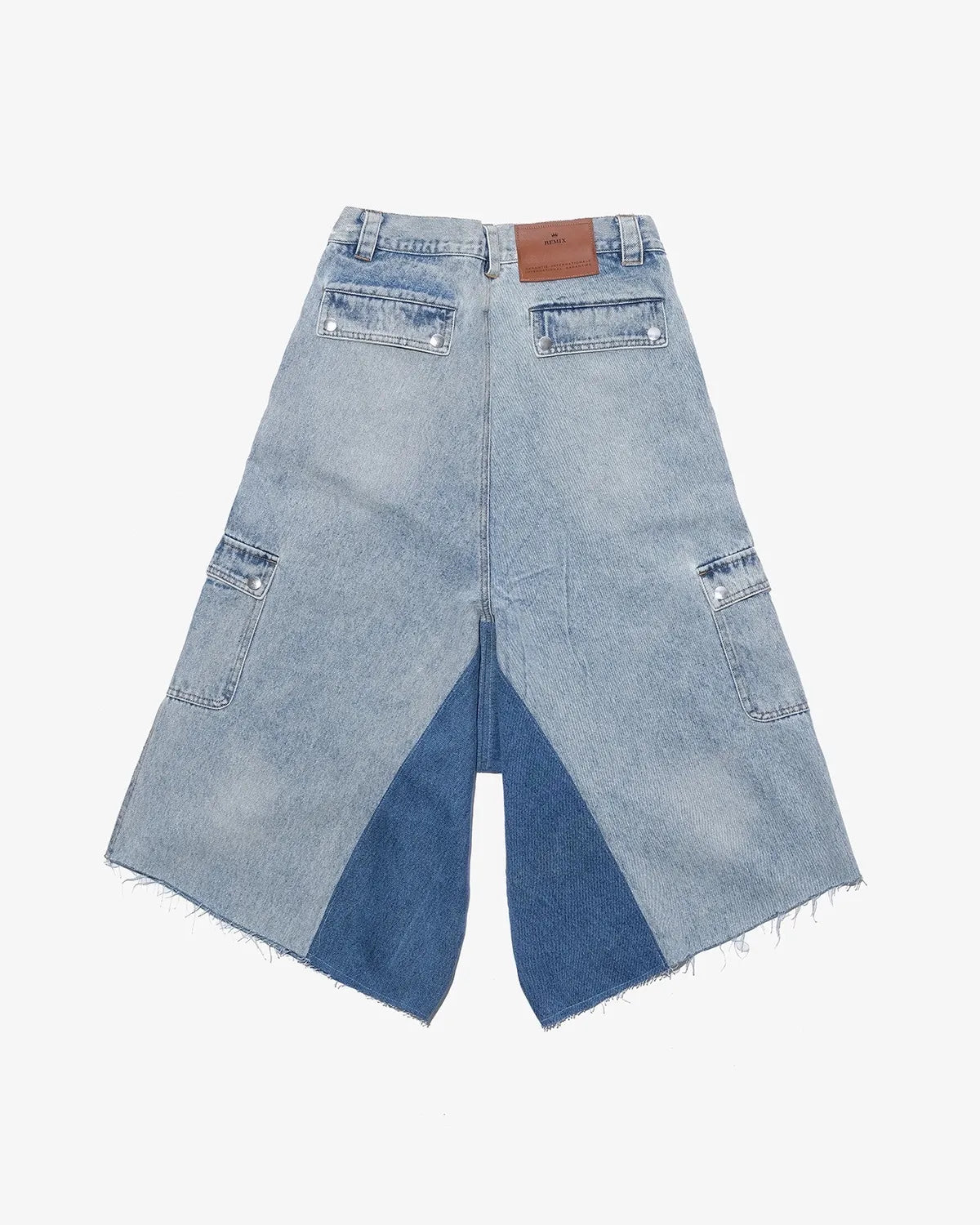 MARK POINT × AWESOME BOY / BAGGY DENIM SHORTS (STUDS)