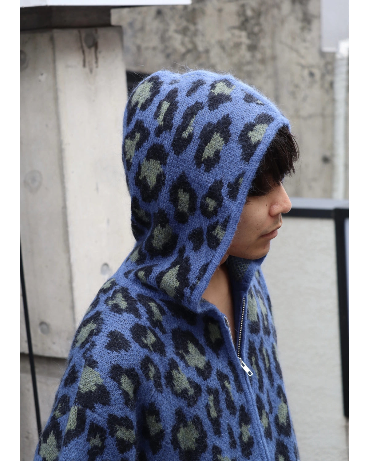 WOKE EDGE / Leoparad Mohair Zip Knit (2621-15913-0053004)
