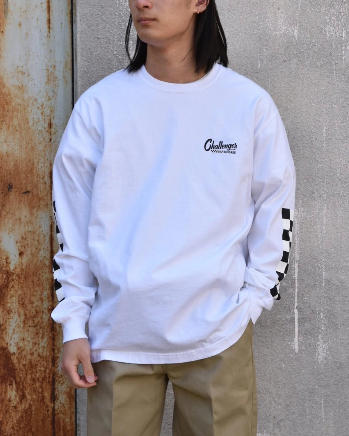 L白【CHALLENGER】L/S CHECKER TEE/新品タグ付/送料込 CHALLENGER(チャレンジャー) / L/S CHECKER TEE | 公式通販