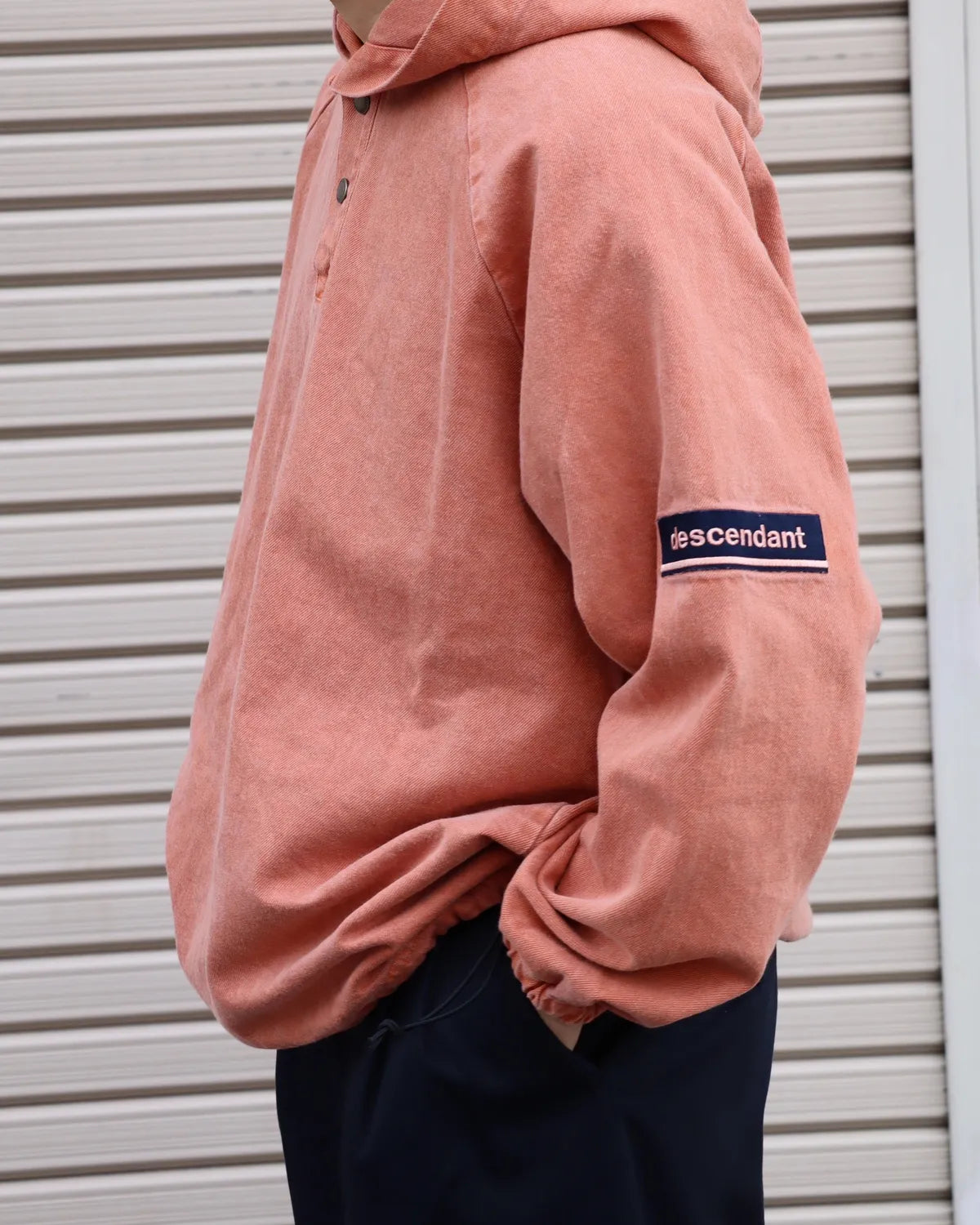 DESCENDANT / MOLE HOODED LS SHIRT PIGMENT DYE (262WVDS-SHM04)