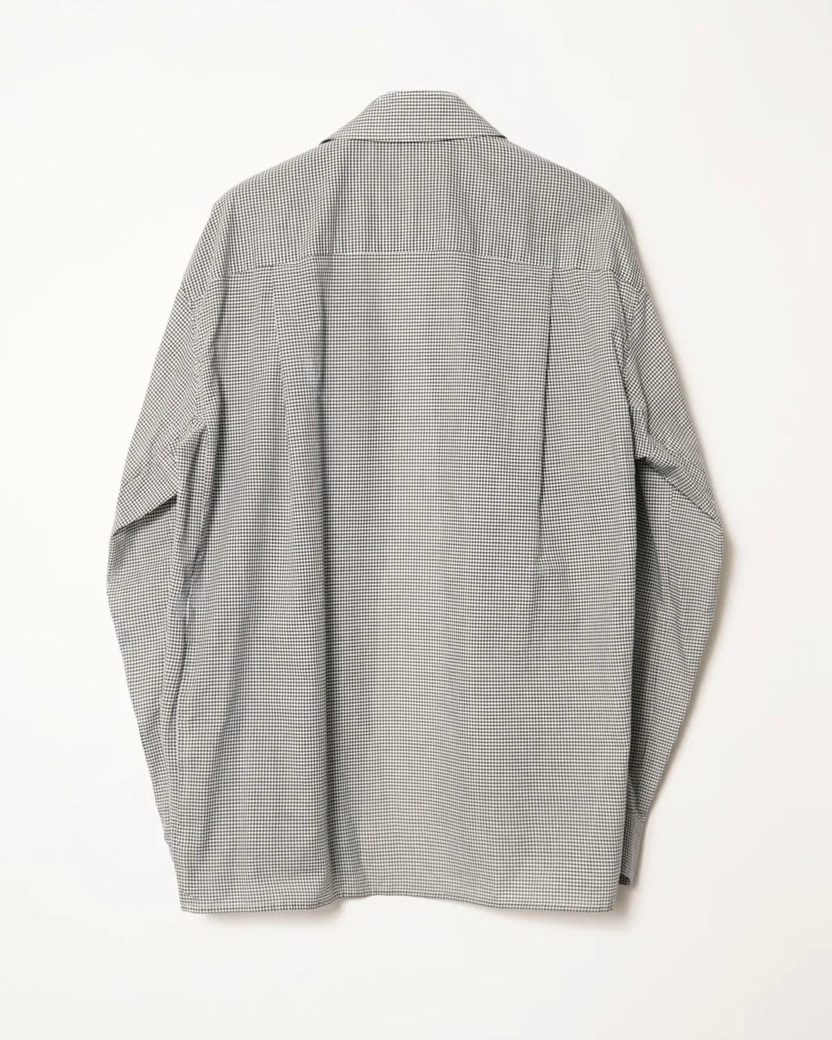 NTN / COTTON SILK GINGHAM CHECK ZIP OPEN SHIRT (N006-041123)