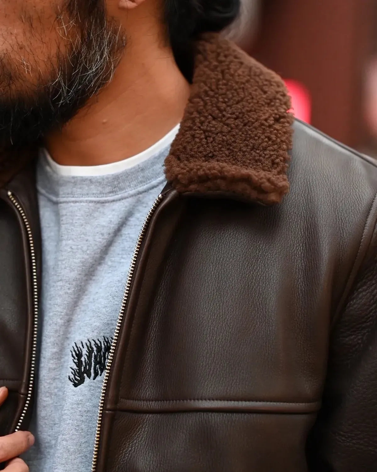 WACKO MARIA / LEATHER BOA JACKET (25FW-WMO-BL01)