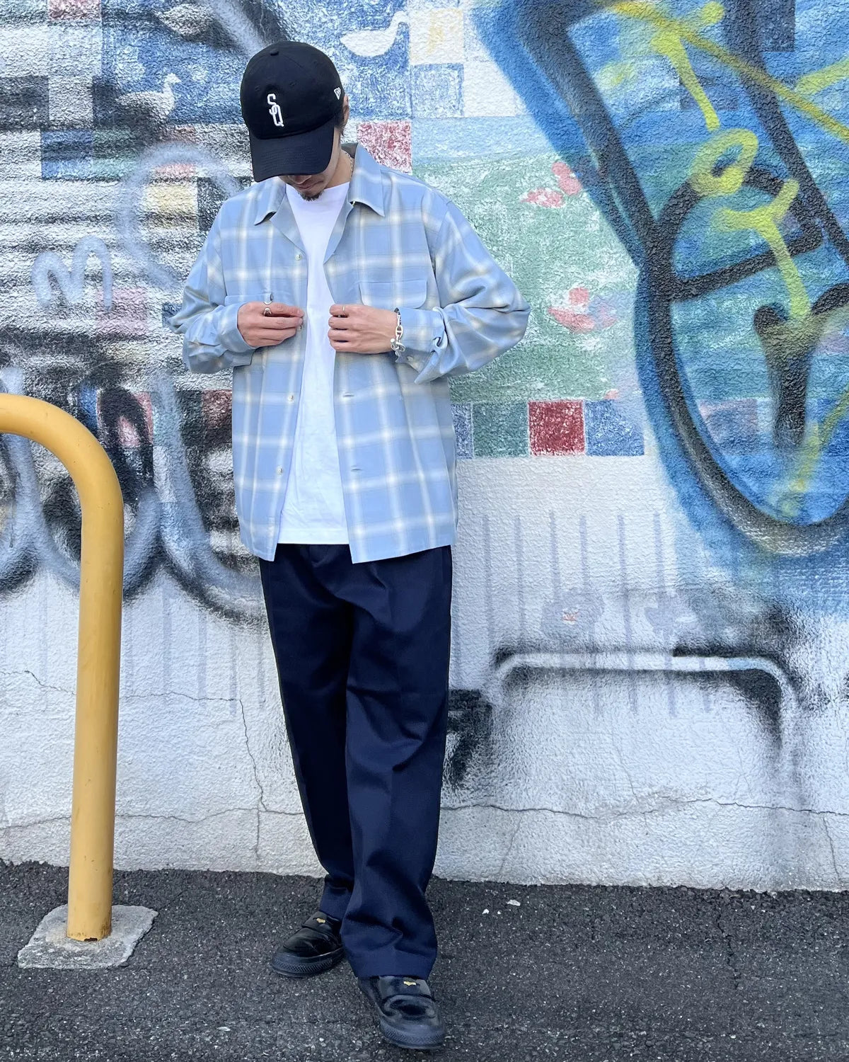 SEQUEL / OMBRE CHECK LONG SLEEBE SHIRT (SQ-26SS-SH-02)