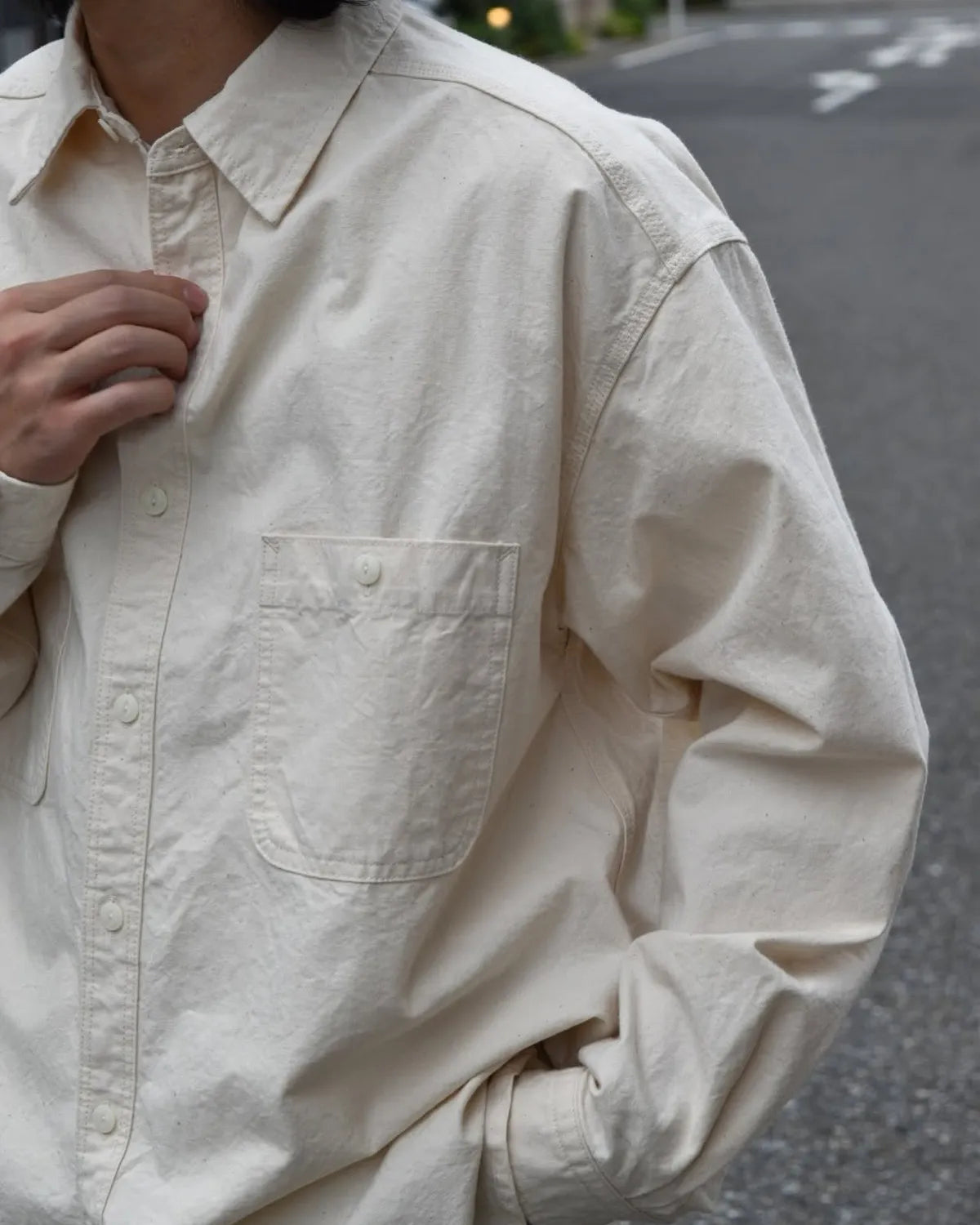 DESCENDANT / NORMAN CHAMBRAY LS SHIRT (252WVDS-SHM02)