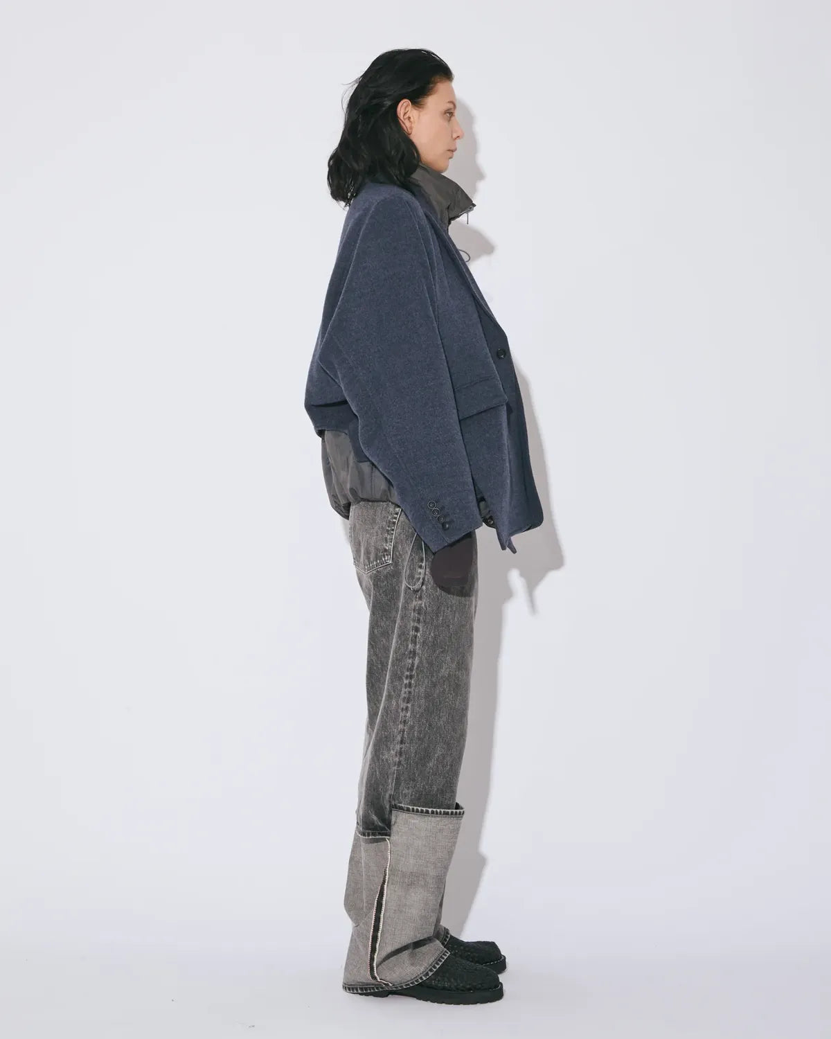 beautiful people / selvedfe denim flip hem pants -Women's- (1545105034)