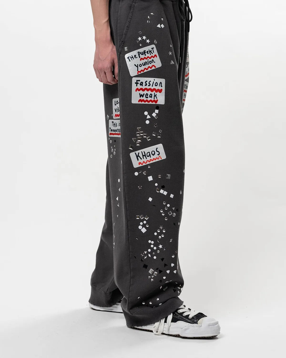 Maison MIHARA YASUHIRO / Embellished Sticker Sweat Pants (A16PT552)