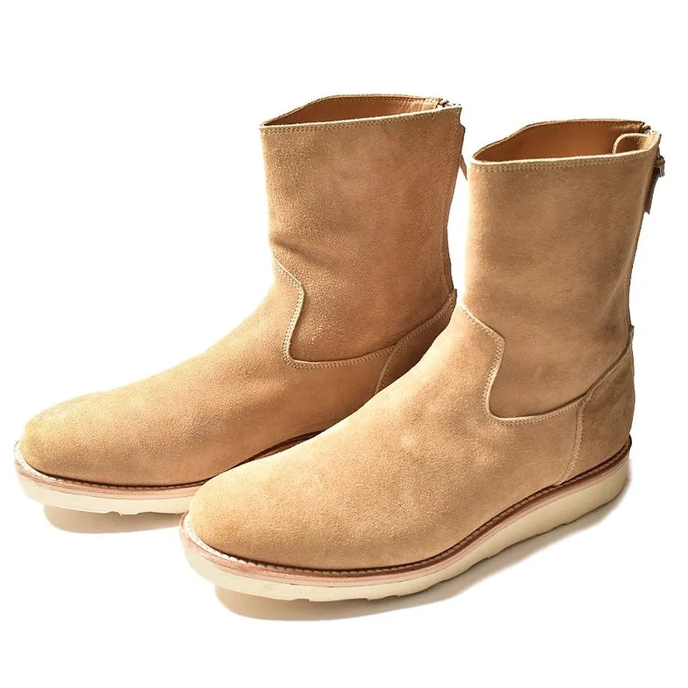 MINEDENIM / Suede Leather Back Zip Boots
