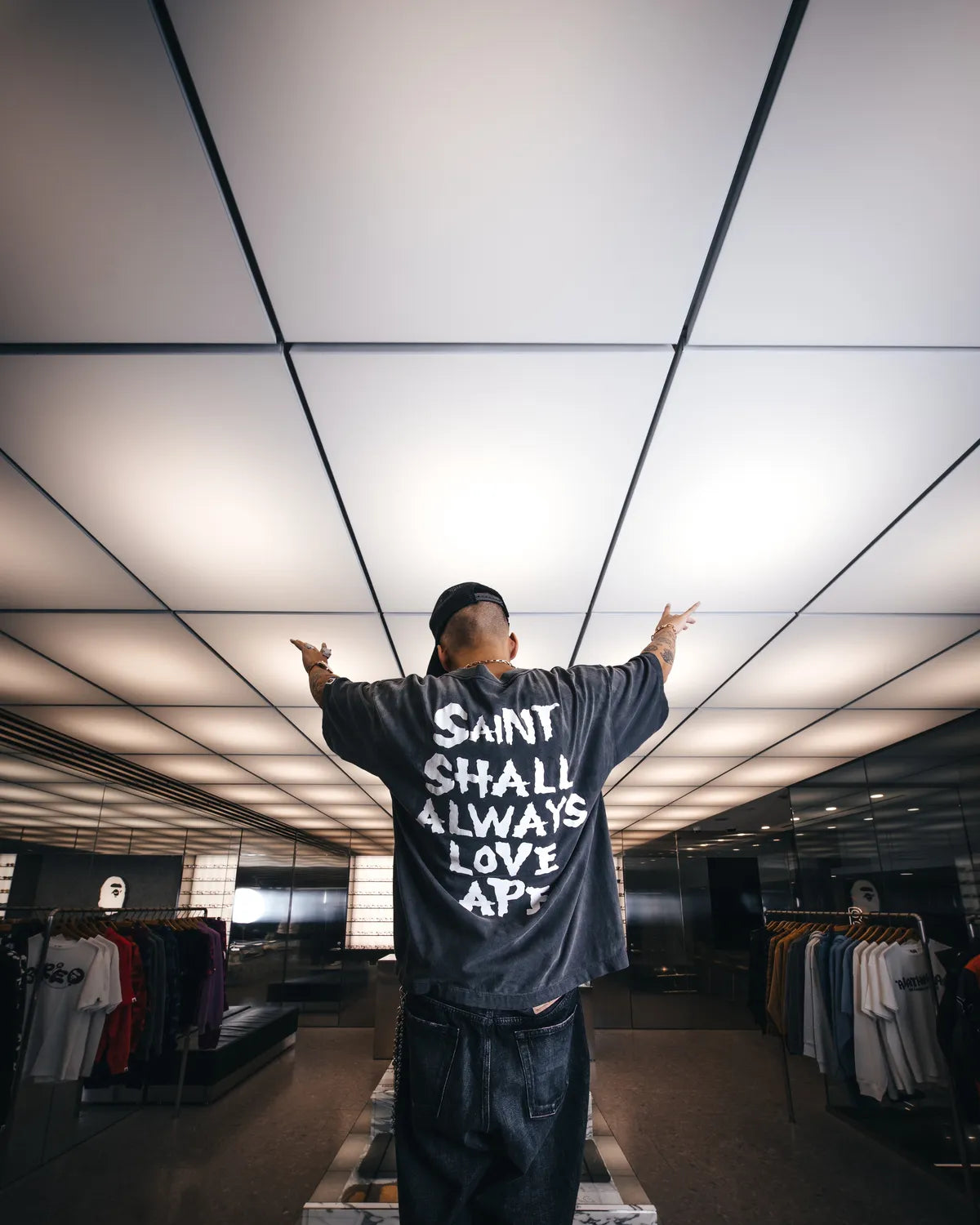 ©︎SAINT Mxxxxxx × A BATHING APE® / BEPA_SS TEE (SM-MK8-0000-C49)