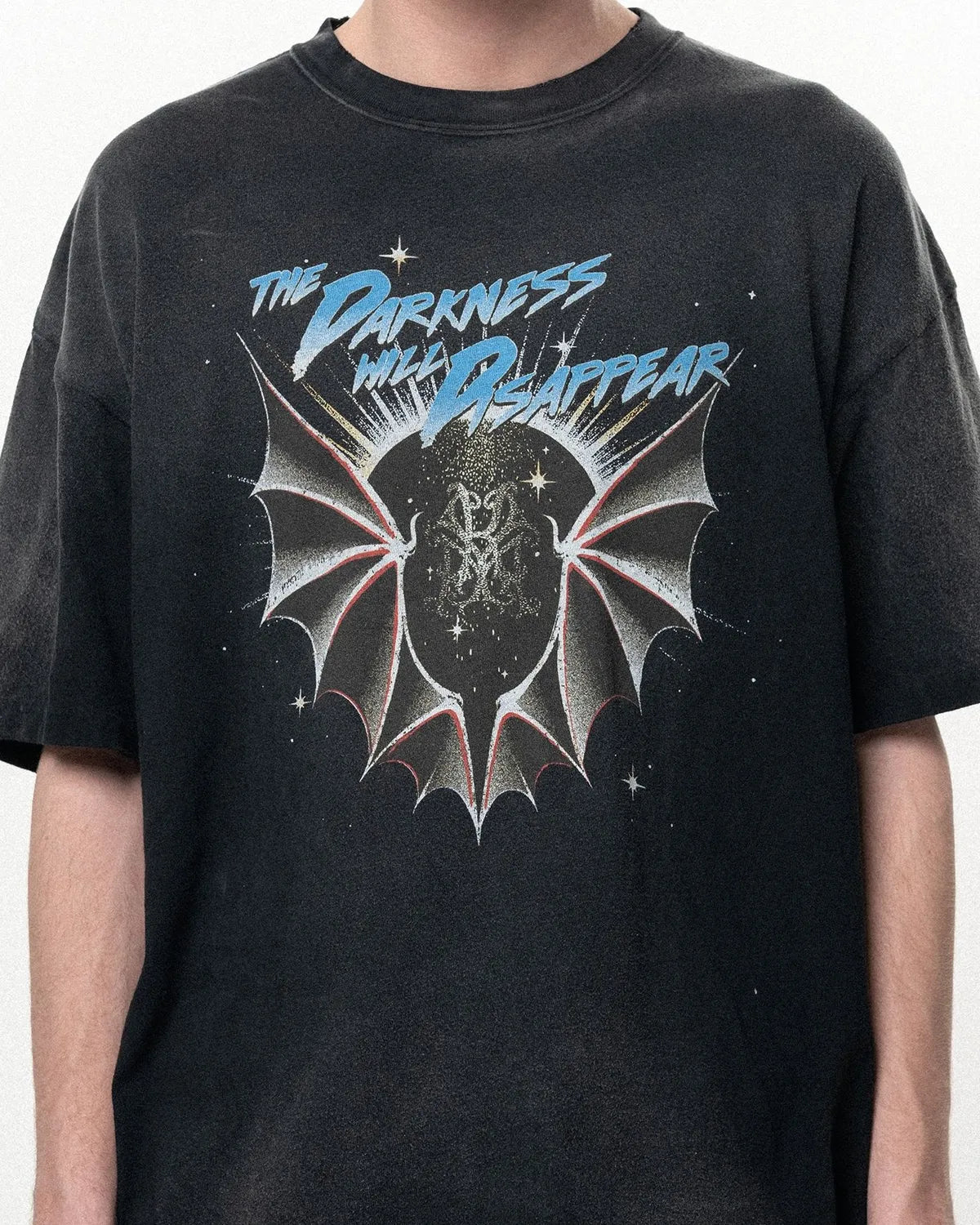 KAMIYA / "THE DARKNESS WILL DISAPPEAR" Distressed T-shirt (G16TS086)