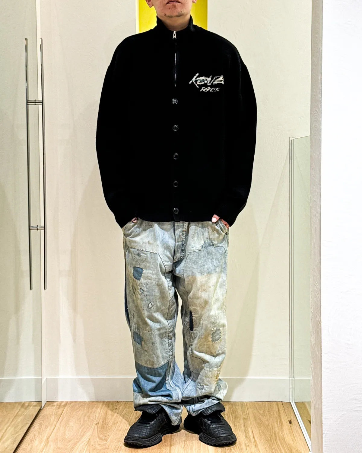 KENZO × Futura / 'Kenzo x Futura 2000' genderless cardigan in wool (FF68CA7513CJ)