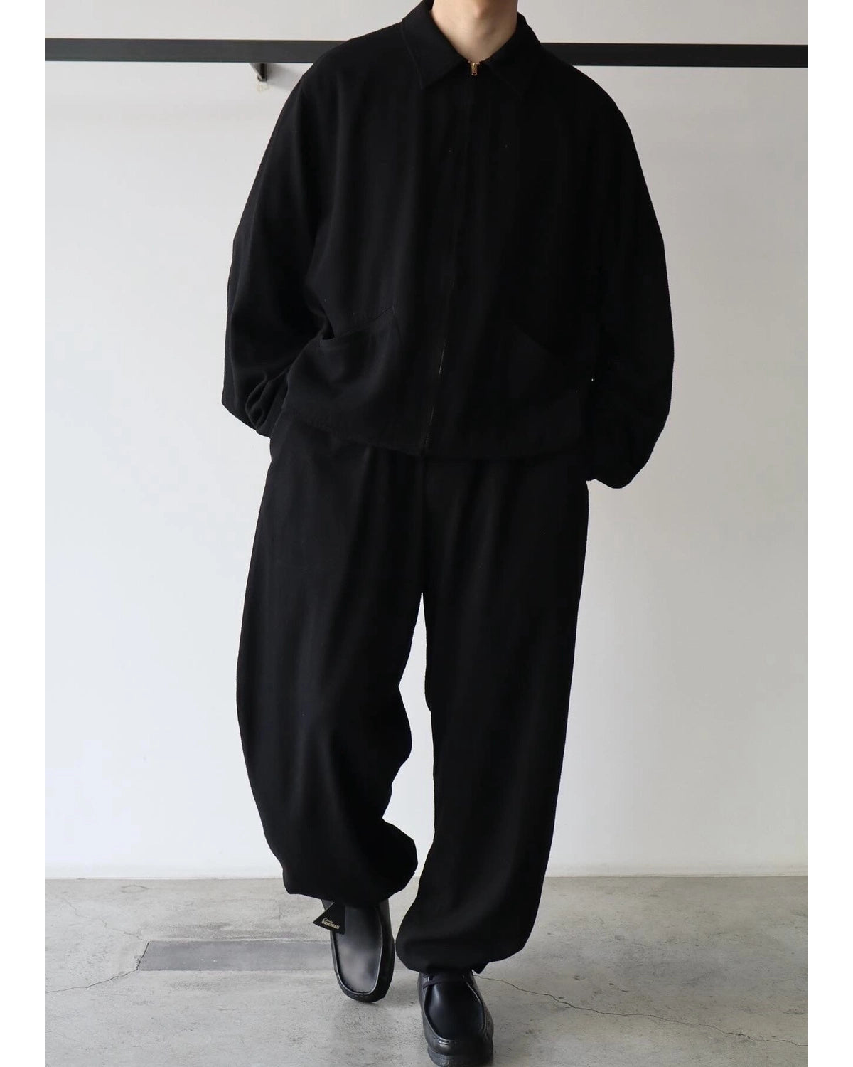 COMOLI / シルクネップ ジップショートジャケット (B01-01003) COMOLI(コモリ) / シルクネップ ジップショートジャケット