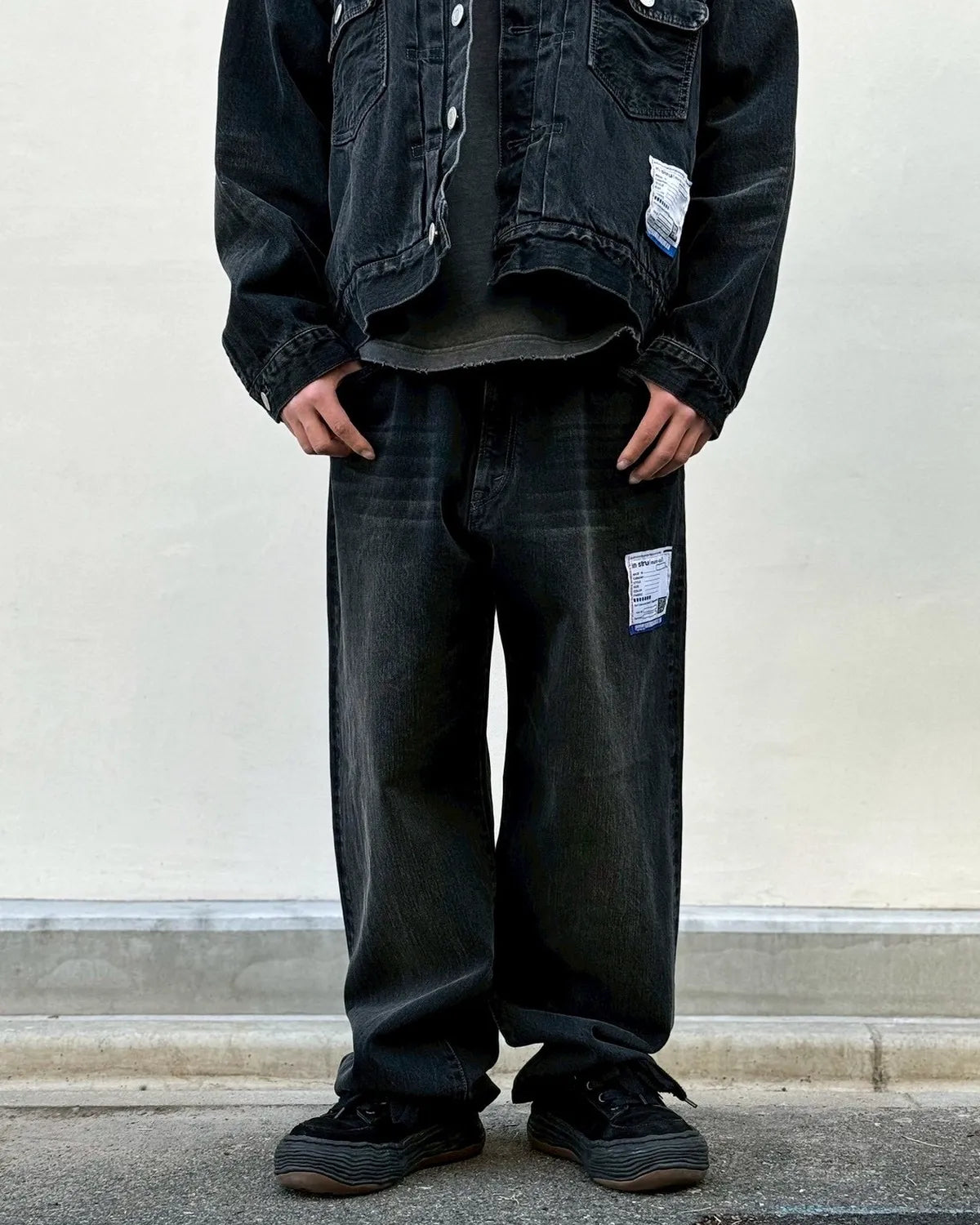 Maison MIHARA YASUHIRO in・stru(men-tal). / Hard Washed Selvage Denim Baggy Pants (I16PT083)