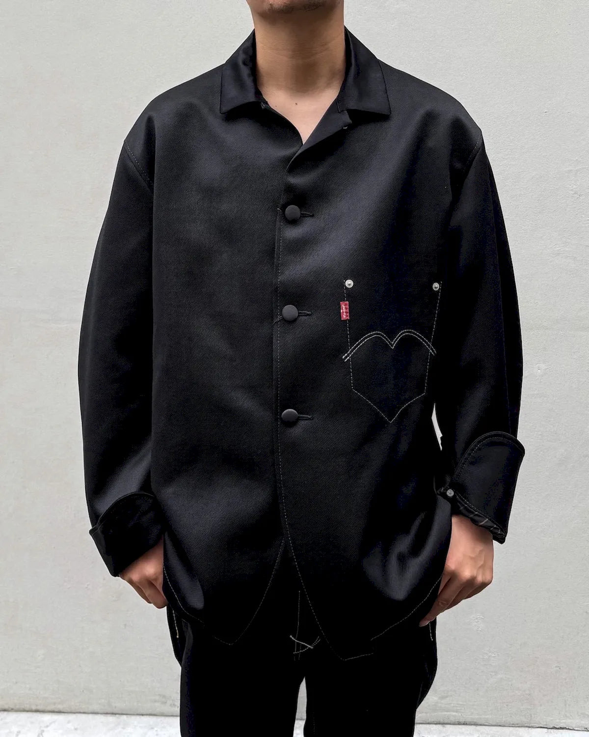 JUNYA WATANABE MAN × LEVI'S / W-NAME Wool Serge × Cupra Silk Satin Facing JACKET (WR-J201-051)