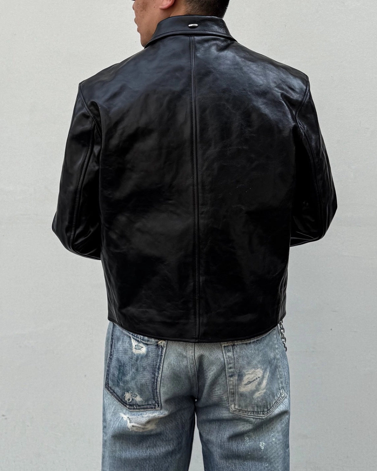 OUR LEGACY / MINI JACKET Top Dyed Black Leather (M4239MTD)