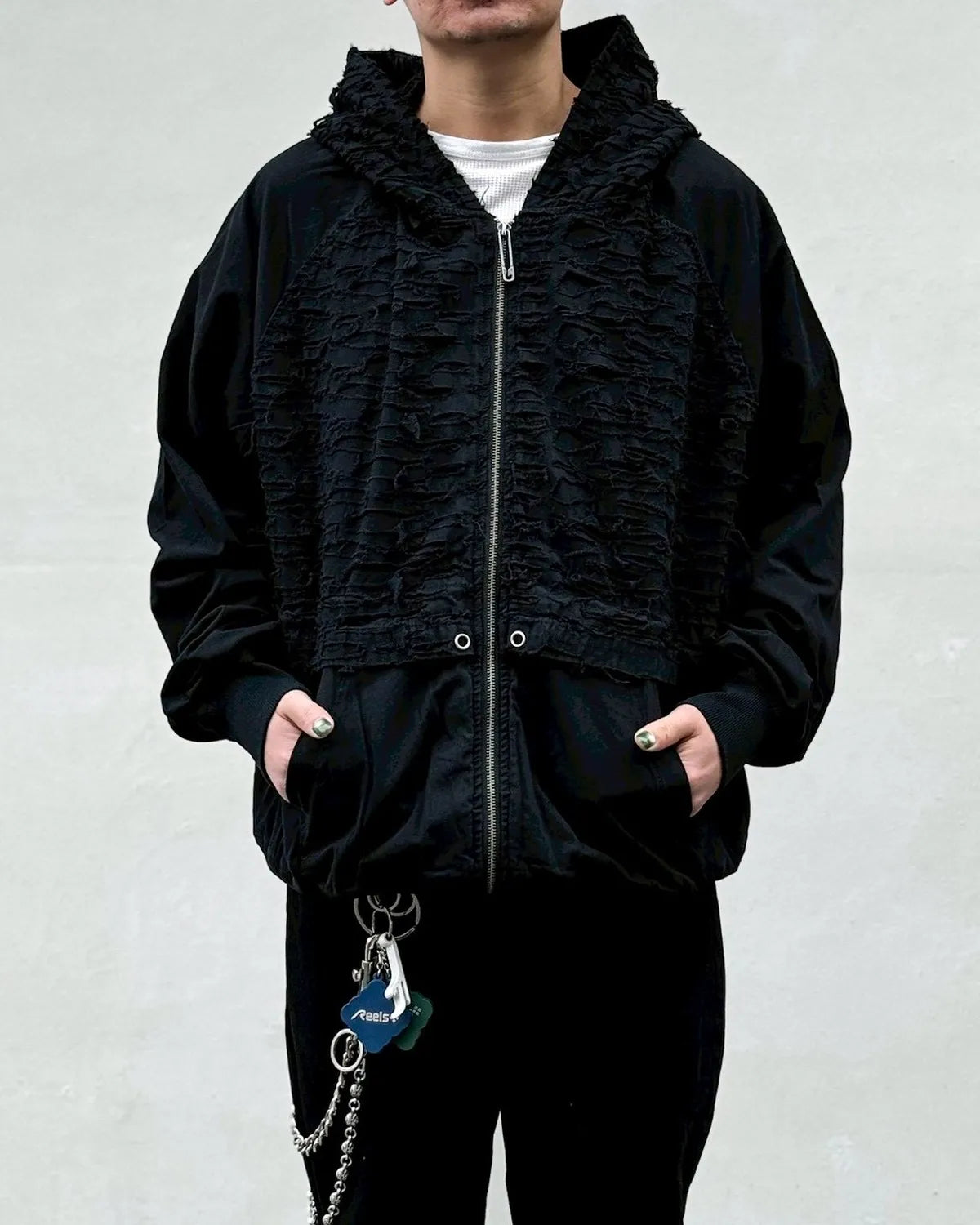 A Good Bad Influence / FULL DIS TRESSED HOODIE (AGBI-26SS-CHD01)