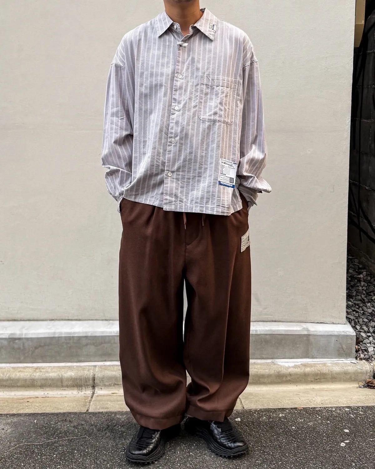 Maison MIHARA YASUHIRO / Sweat Layered Twill Pants (A17PT072)