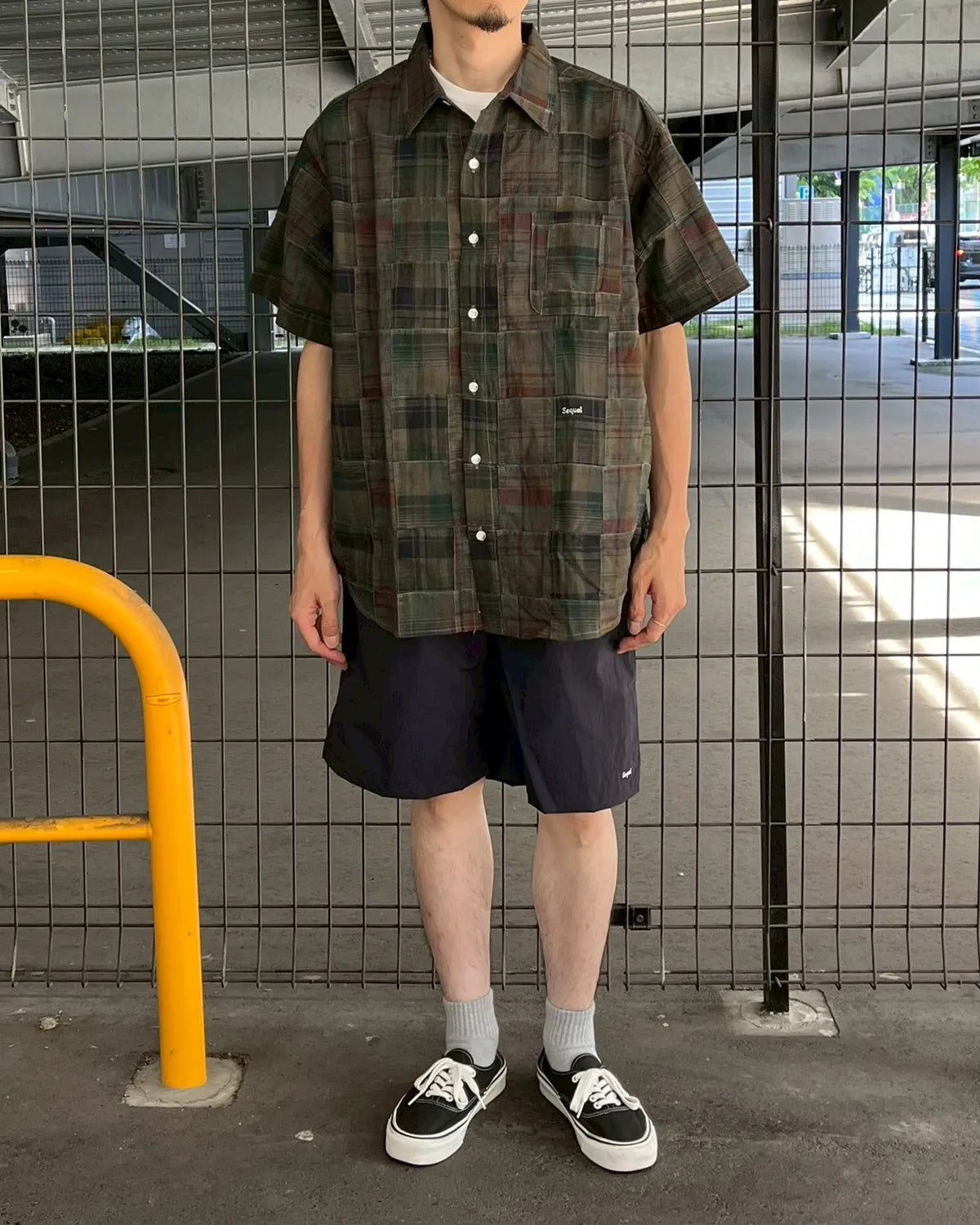 SEQUEL / PATCHWORK SHORT SLEEVE SHIRT (SQ-26SS-SH-04)