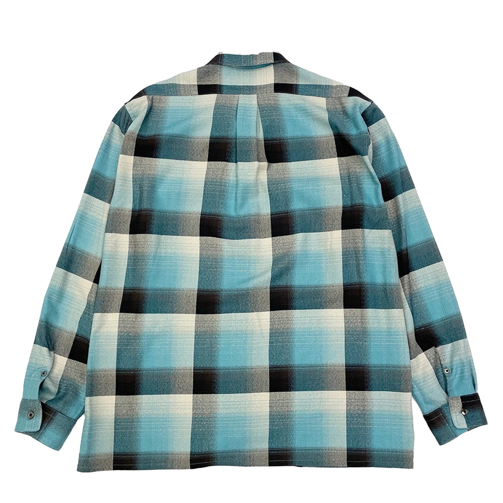 SUGARHILL（シュガーヒル） / RAYON OMBRE PLAID OPEN COLLAR BLOUSE 
