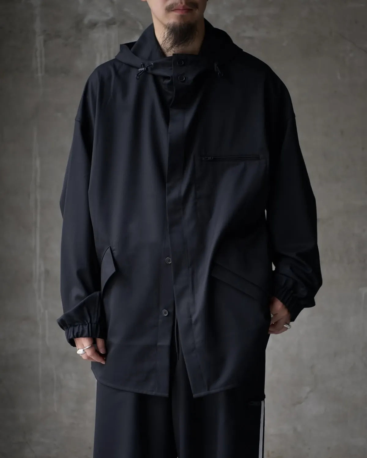 Y-3 / M REFINWOOL HOOD TOP 3STRP (JX7276-APPA25)
