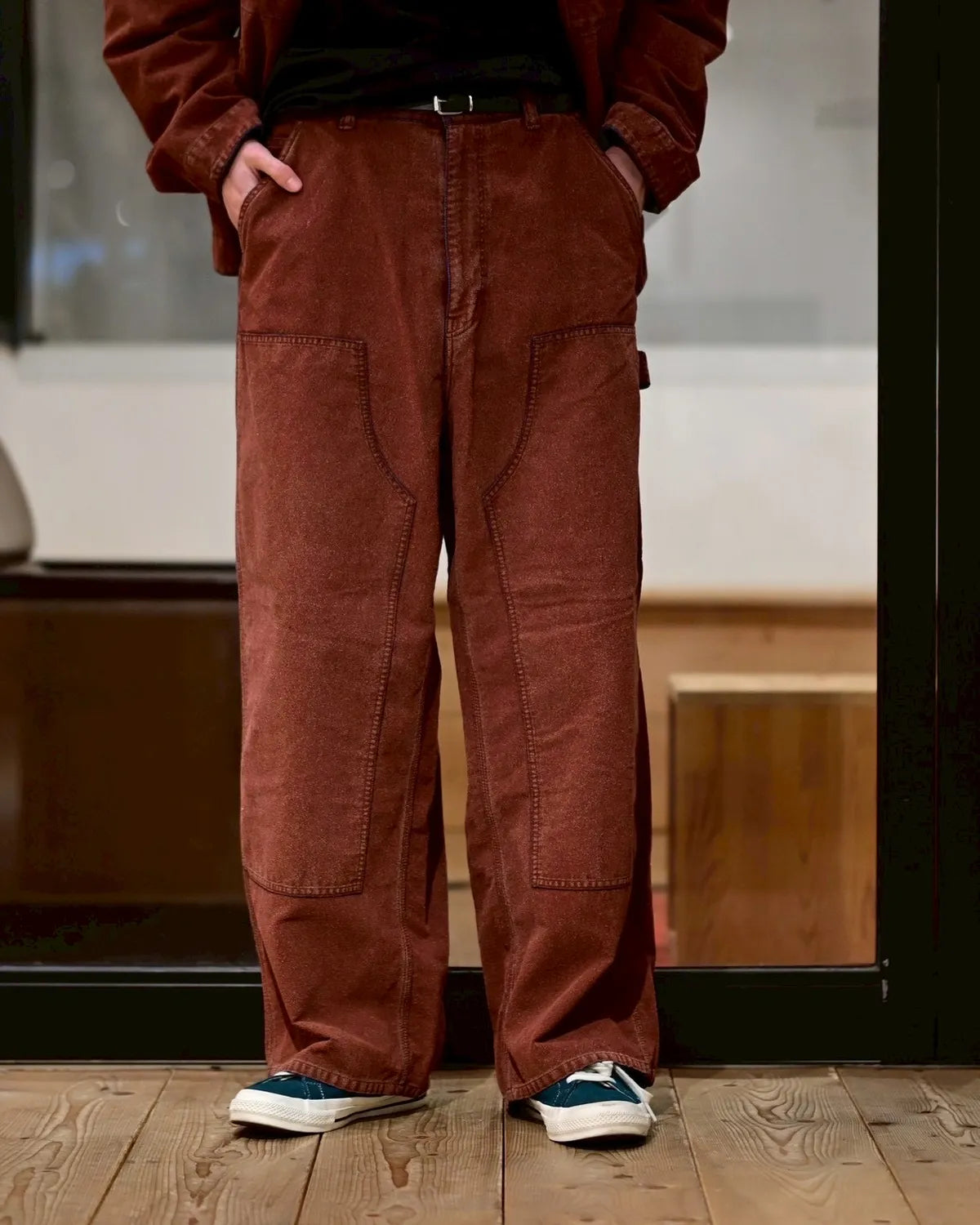 COOTIE PRODUCTIONS® / Grainy Denim Double Knee Painter Pants (CTE-26S120)