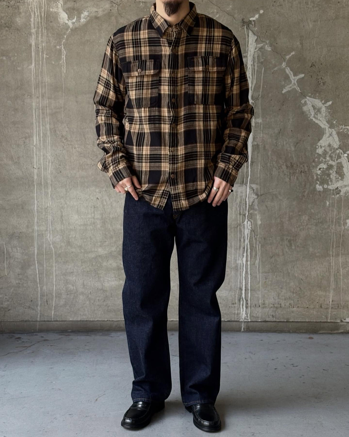 RRL (ダブルアールエル) チェック コットンリネン ワークシャツ | 公式 RRL (ダブルアールエル) チェック コットンリネン ワークシャツ | 公式