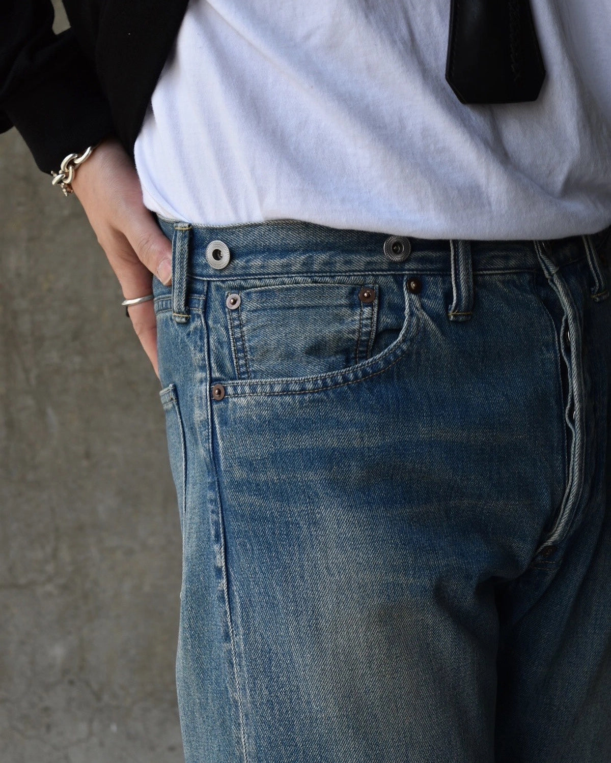 A.PRESSE - No.2 Washed Denim Pants(AP-4008)INDIGO | mark