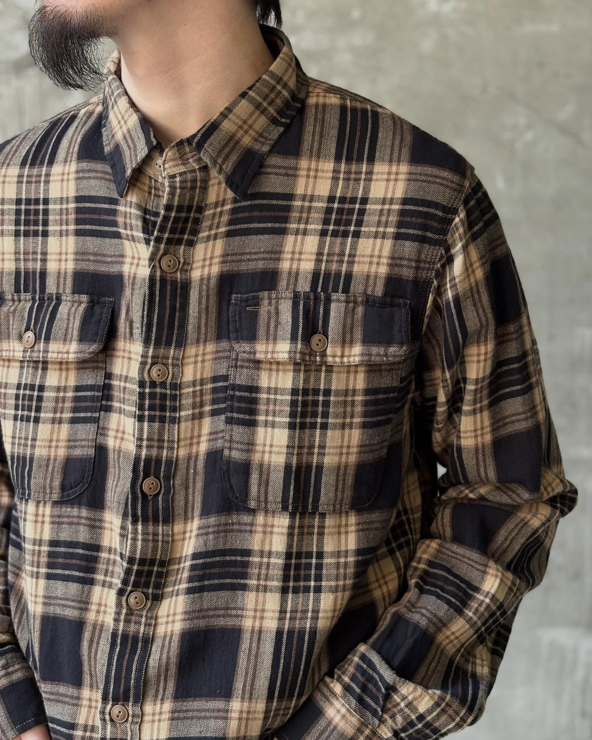 RRL ガチャポケコットンワークシャツ Mサイズ RRL (ダブルアールエル) チェック コットンリネン ワークシャツ | 公式